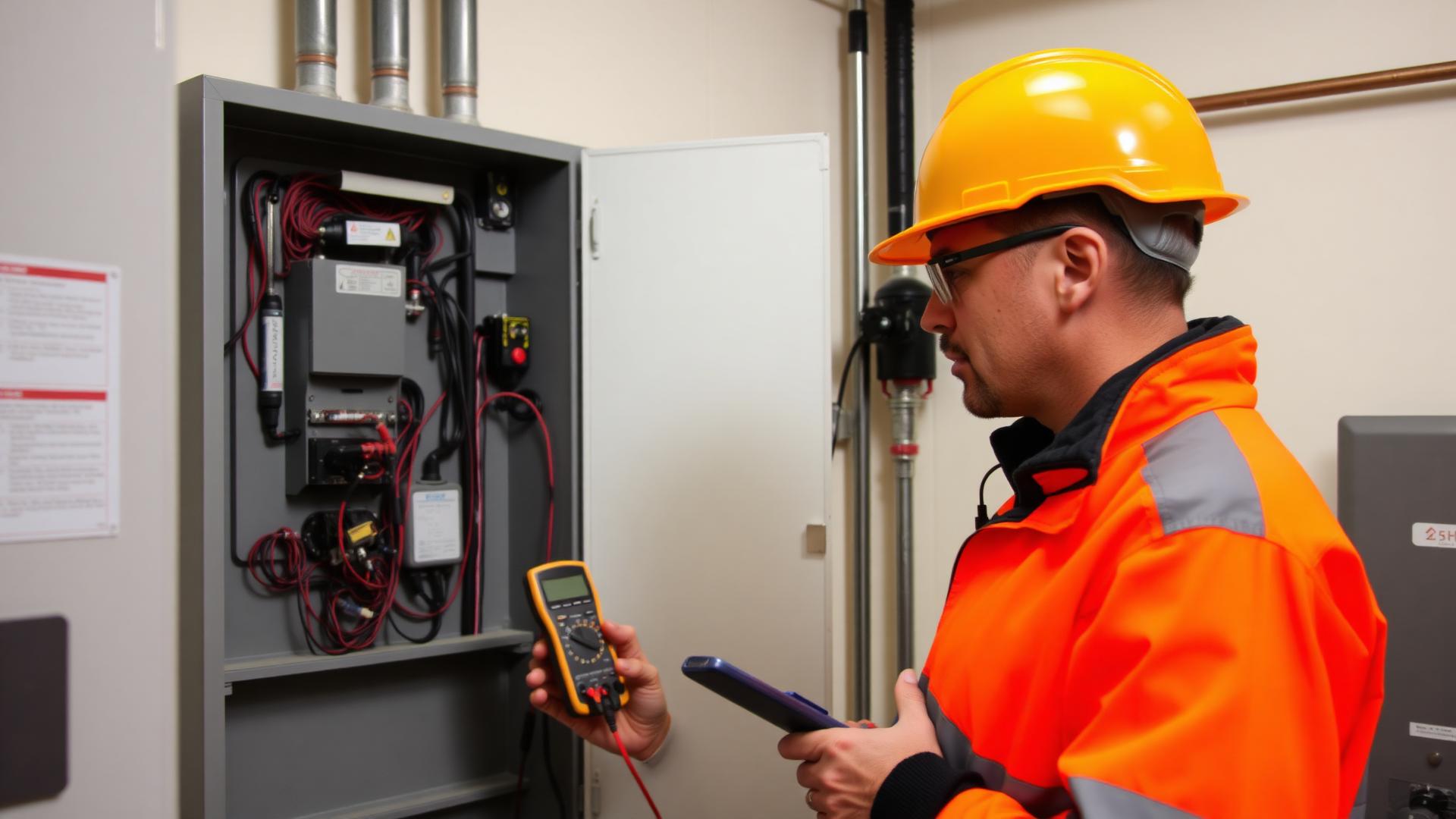 Contrôle d'un tableau électrique et de conduites de gaz